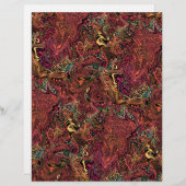 秋の大理石の渦巻き旋回8.5 x 11インチスクラップブック紙 (正面/裏面)