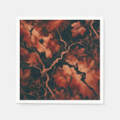秋の大理石ラスティ離れズデコページナプキン スタンダードカクテルナプキン (正面)