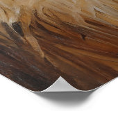 秋の大麦絵画畑、ヴィンテージアート ポスター (角)