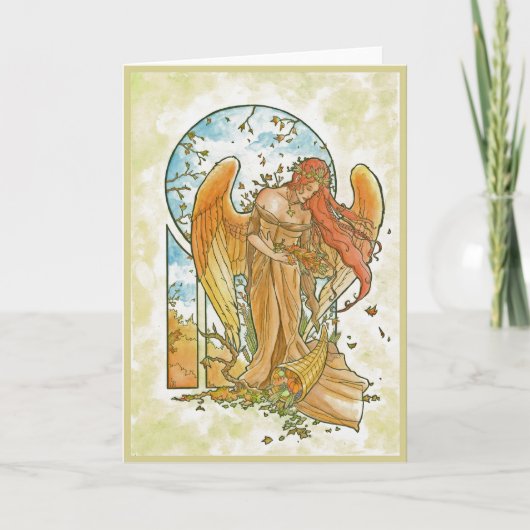 秋の天使 カード (正面)
