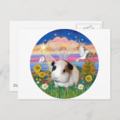 秋の天使 – モルモット1 ポストカード (正面/裏面)