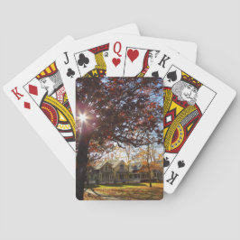 秋の太陽とコテージ – マーサのブドウ園 トランプ