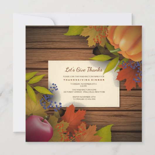 秋の奨励金の招待状 招待状 (正面)