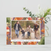 秋の奨励金|の感謝祭の写真カード シーズンカード (スタンド正面)