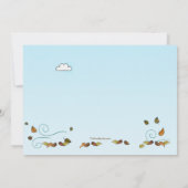 秋の女の子の招待状 招待状 (裏面)