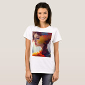 秋の女性が活躍 Tシャツ (正面フル)