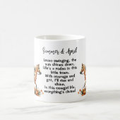 秋の女性のカーボーイマグ コーヒーマグカップ (中央)