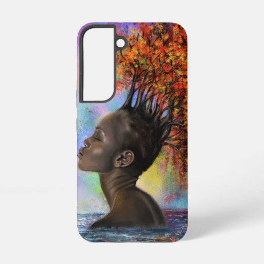 秋の女性 SAMSUNG GALAXYケース (裏面)