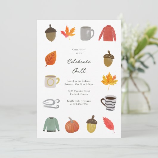 秋の好きなものパーティー 招待状 (スタンド正面)