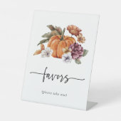 秋の好意ブライダルシャワー標識 台座サイン (正面)