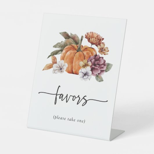 秋の好意ブライダルシャワー標識 台座サイン (正面)