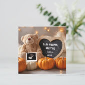 秋の妊娠発表ソーシャルメディア 招待状 (スタンド正面)