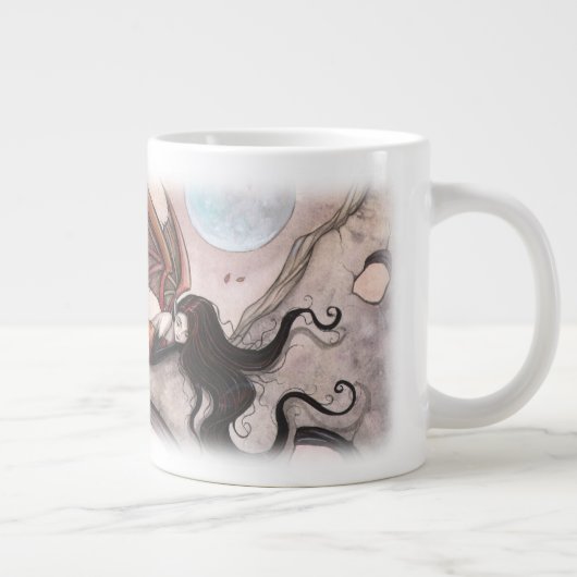 秋の妖精とドラゴンマグの風 ジャンボコーヒーマグカップ (右)