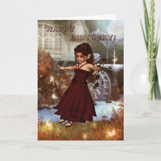 秋の妖精のカード カード (正面)