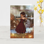 秋の妖精のカード カード (黄色い花)