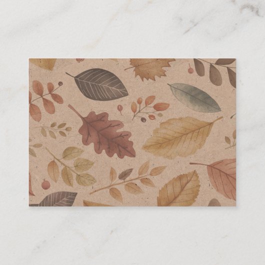 秋の妖精の森 エンクロージャーカード (裏面)