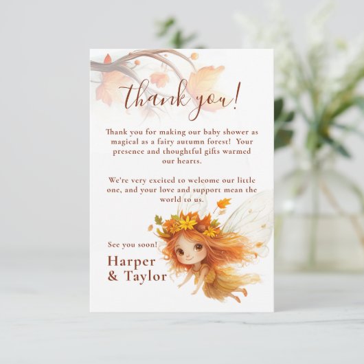 秋の妖精の森 サンキューカード (スタンド正面)