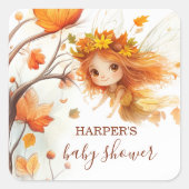 秋の妖精の森 スクエアシール (正面)