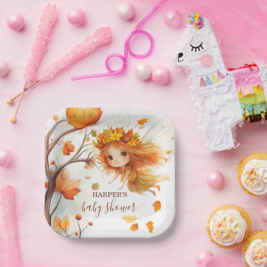 秋の妖精の森 ペーパープレート (パーティー)
