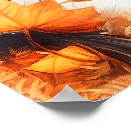 秋の妖精の森 ポスター (角)