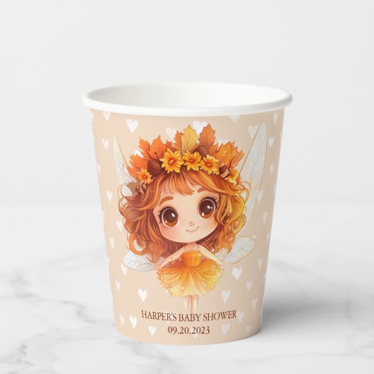 秋の妖精の森 紙コップ (裏面)