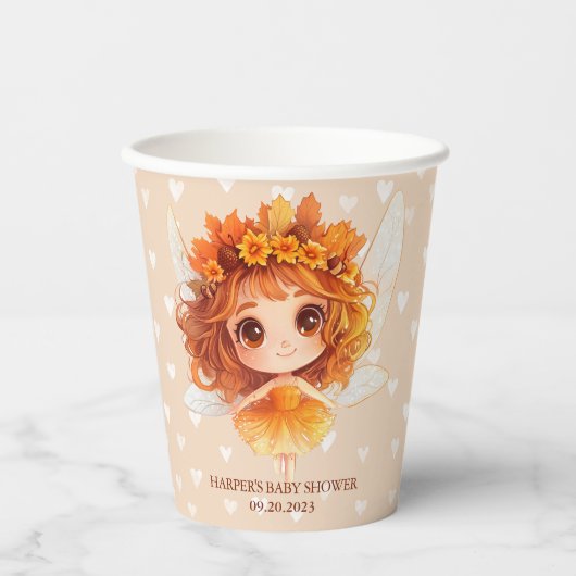 秋の妖精の森 紙コップ (正面)