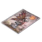 秋の妖精の黄色い月のノート ノートブック (左側)