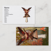 秋の妖精はトースツールに座っている 名刺 (正面/裏面)