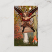 秋の妖精はトースツールに座っている 名刺 (裏面)