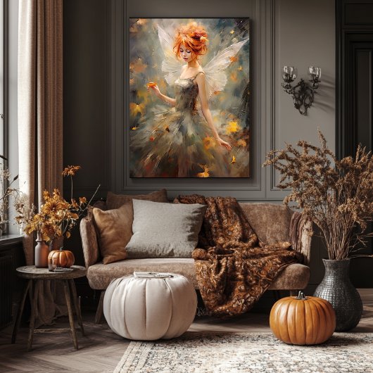 秋の妖精アートのポスター ポスター