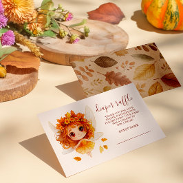 秋の妖精ウッドランドオムツラッフル エンクロージャーカード