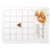 秋の妖精ウッドランドベビービンゴ ノートパッド (正面)