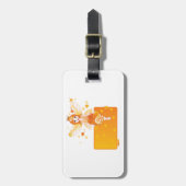 秋の妖精プリンセスとオレンジ離れの王冠 ラゲッジタグ (正面縦)