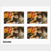 秋の妖精四角形ステッカー 長方形シール (シート)