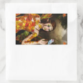 秋の妖精四角形ステッカー 長方形シール (バッグ)