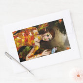 秋の妖精四角形ステッカー 長方形シール (封筒)