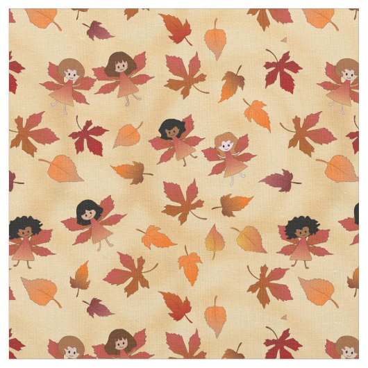 秋の妖精葉と ファブリック (クローズアップ)