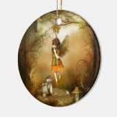 秋の妖精 セラミックオーナメント (左)