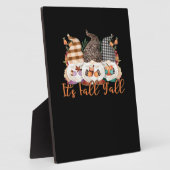 秋の妖精 ブナ たちのチェック柄ヒョウ柄オータムスタイル フォトプラーク (側面)