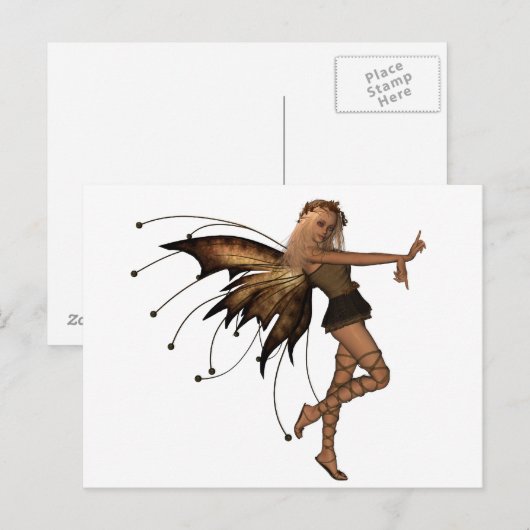 秋の妖精 – 1 ポストカード (正面/裏面)