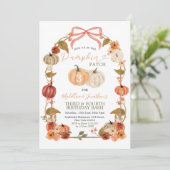 秋の姉弟パンプキンパッチギンガム誕生日 招待状 (スタンド正面)