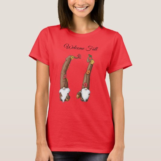 秋の始まりを楽しんで Tシャツ (正面)