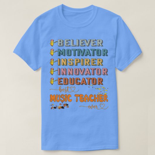 秋の始まり秋先生音楽先生Esl Tシャツ (デザイン正面)