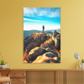 秋の威厳のある岩場で キャンバスプリント (インサイチュ (リビング))