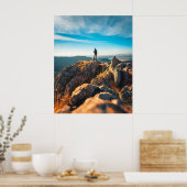 秋の威厳のある岩場で ポスター (キッチン)