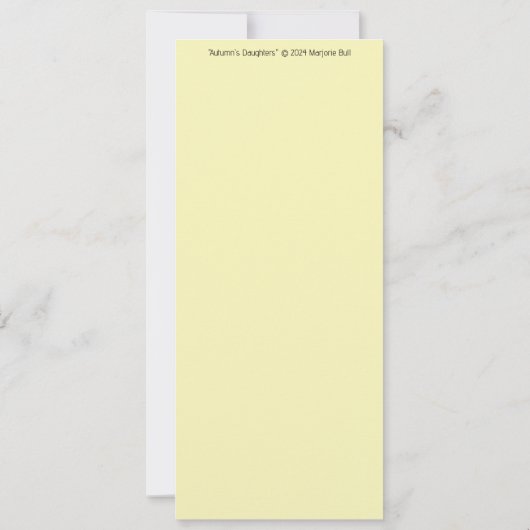 秋の娘書 カード (裏面)