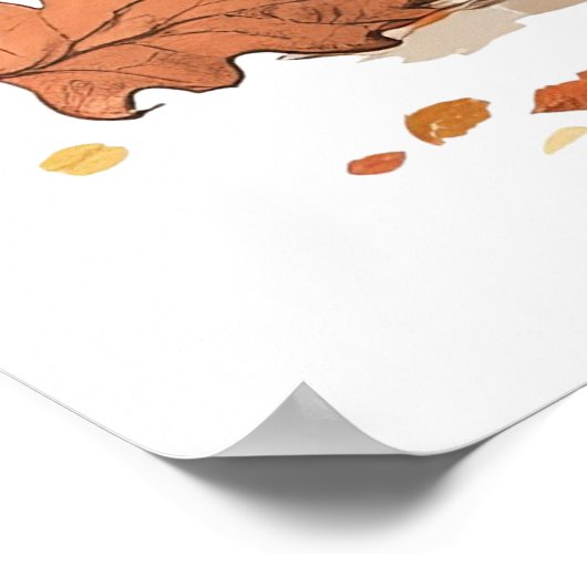 秋の子供 ポスター (角)