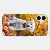 秋の子犬のブリスiPhone 16ケース iPhoneケース (裏面横)