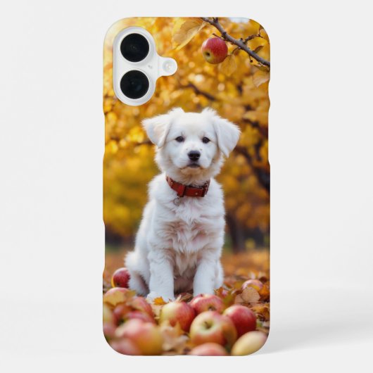 秋の子犬のブリスiPhone 16ケース iPhoneケース (裏面)