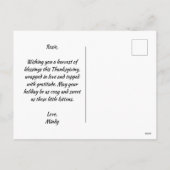 秋の子猫とカボチャ シーズンポストカード (裏面)